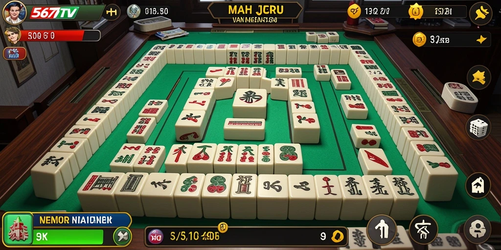 Gameplay Mahjong yang mendebarkan di aplikasi 567TV.