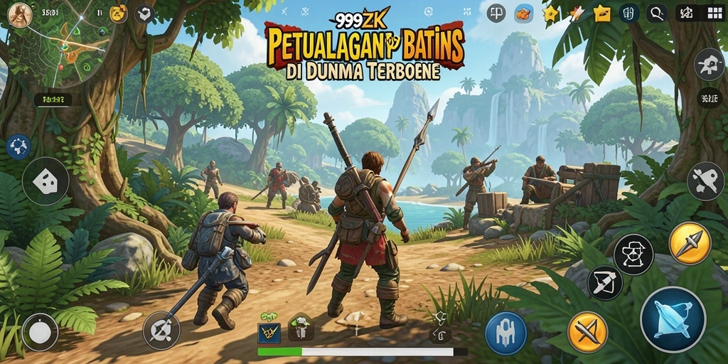 Screenshot utama 999ZK menampilkan pemandangan menakjubkan dunia terbuka.