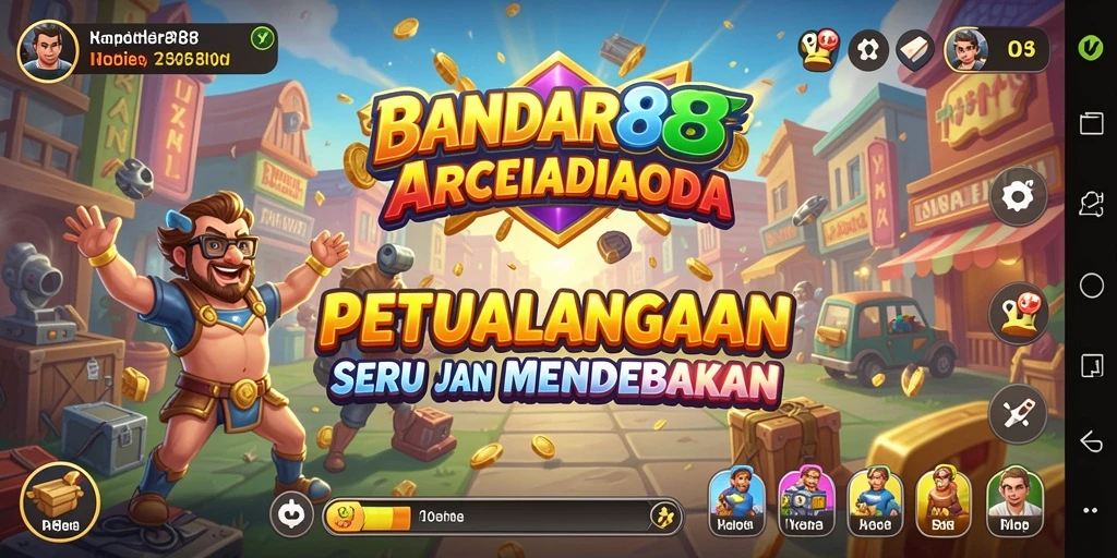 Screenshot gameplay utama BANDAR88 yang menunjukkan momen seru dalam permainan Arcade.
