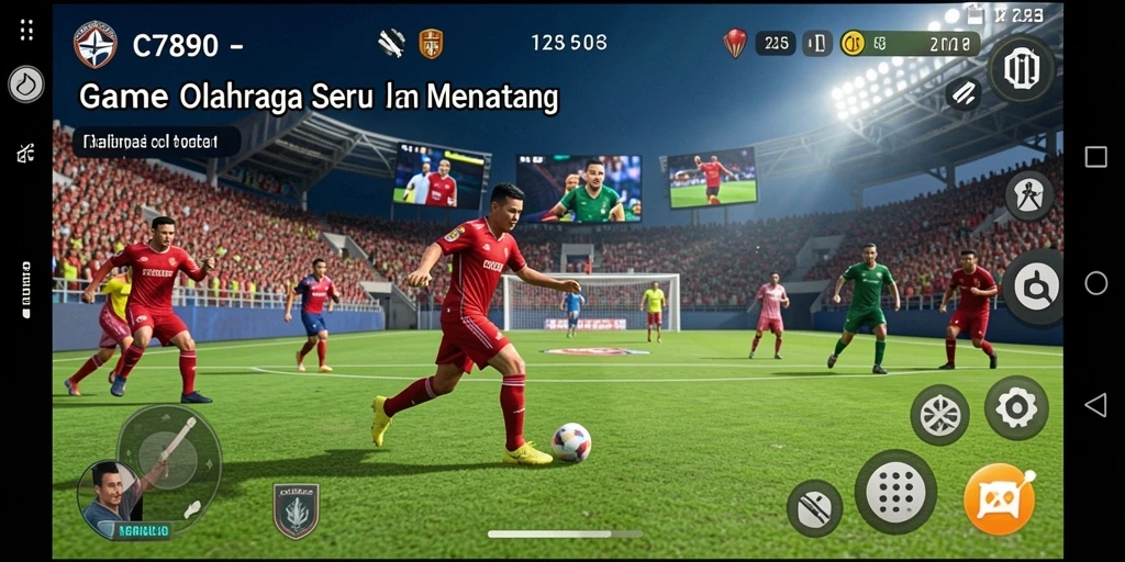 Screenshot utama C7890 menampilkan pertandingan olahraga yang mendebarkan.