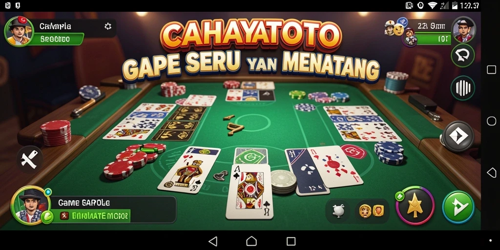Screenshot gameplay seru dari CAHAYATOTO yang menampilkan permainan Gaple.