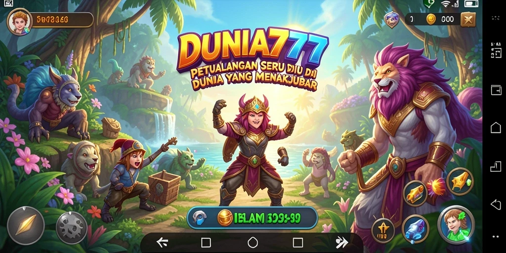 Tampilan gameplay DUNIA777 menampilkan petualangan epik yang menakjubkan.