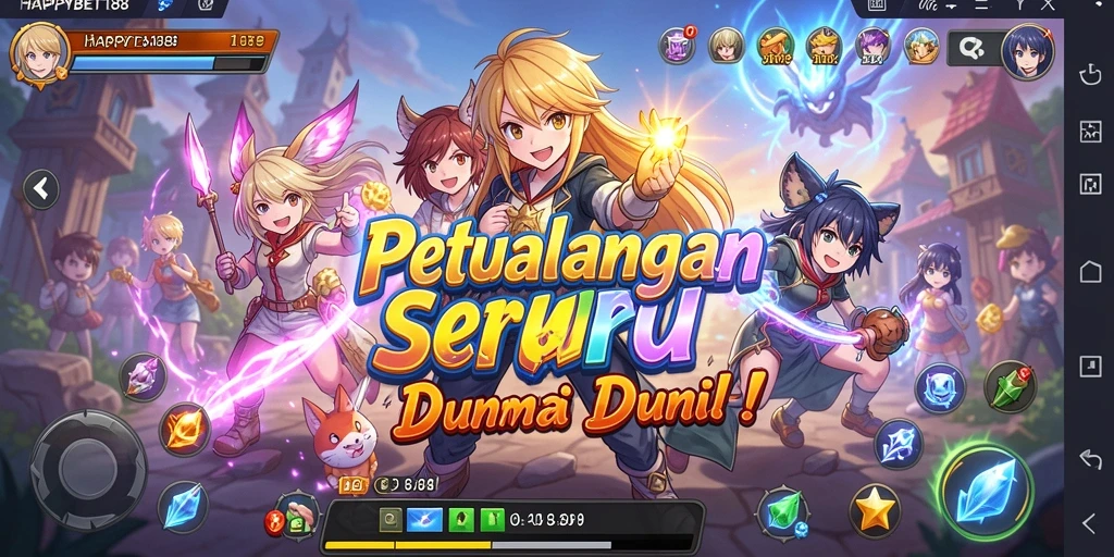 Tampilan gameplay seru dari <strong>HAPPYBET188</strong> dalam dunia Anime.