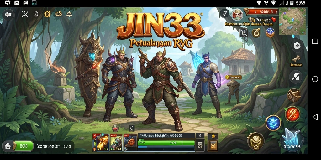 Tampilan gameplay JIN33 yang epik dalam dunia RPG.