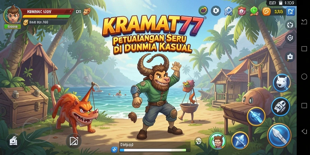 Tampilan gameplay seru KRAMAT77 dengan petualangan yang menarik.