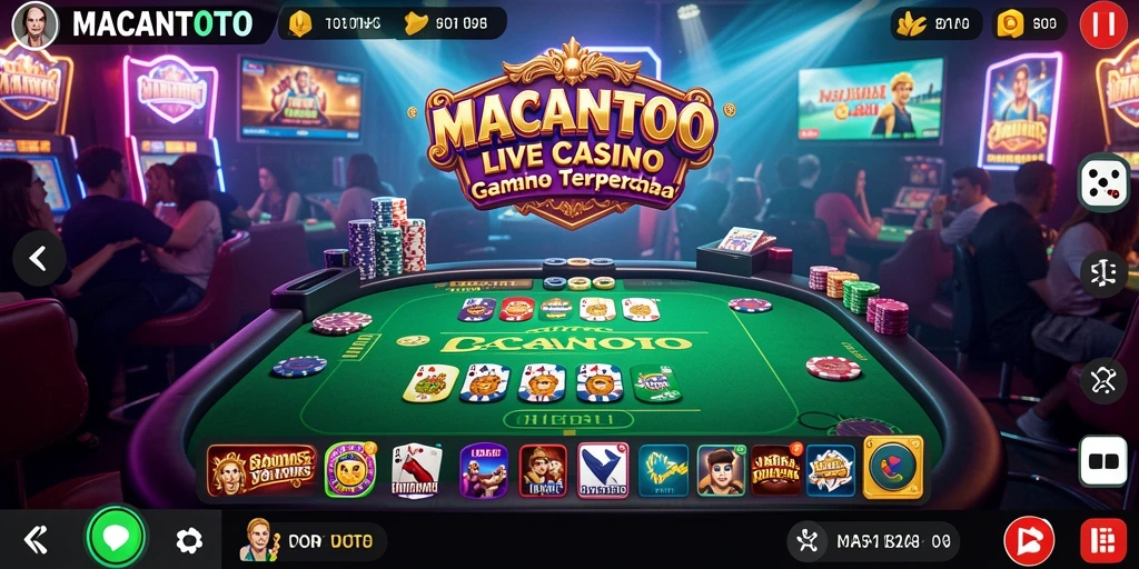 Tampilan gameplay Live Casino yang mengesankan di MACANTOTO.