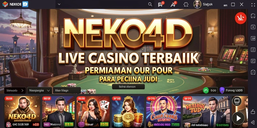 Tampilan gameplay mendebarkan di NEKO4D dengan dealer langsung.