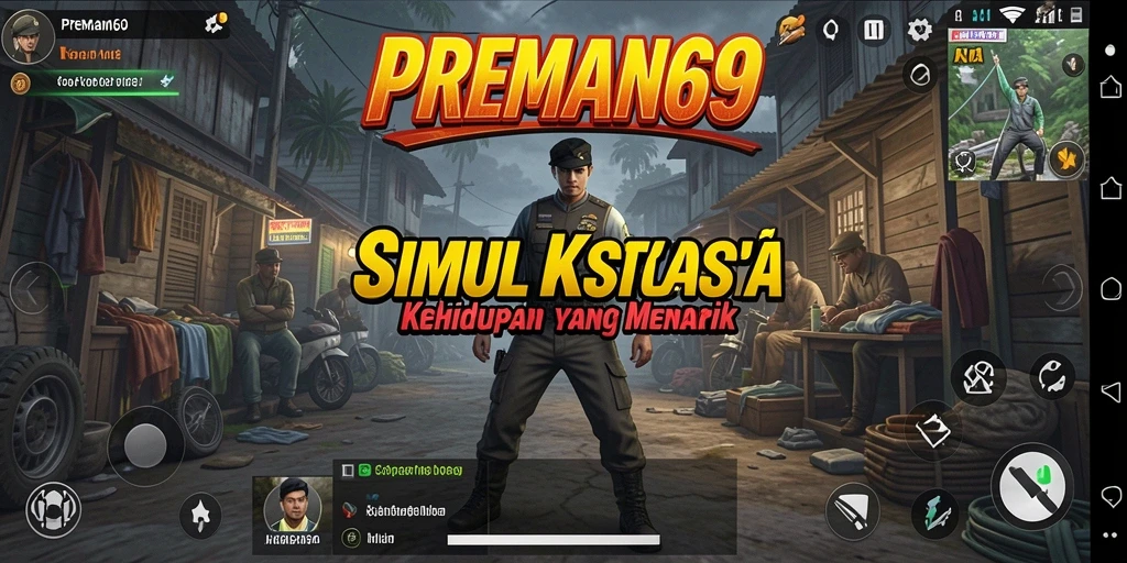 Screenshot gameplay PREMAN69 dengan karakter dan misi yang dinamis.