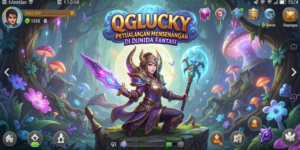 Tampilan gameplay seru dan menantang dari QGLUCKY.