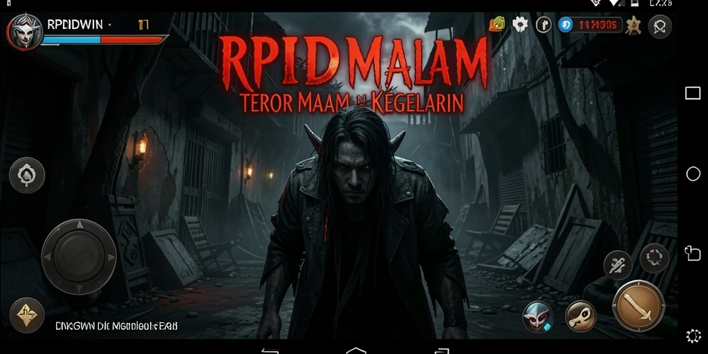 Screenshot gameplay RPIDWIN menampilkan suasana Horror yang mendebarkan.