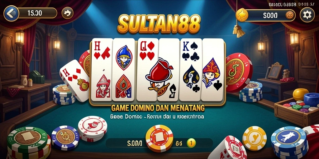 Screenshot utama SULTAN88 menampilkan aksi seru permainan Domino.