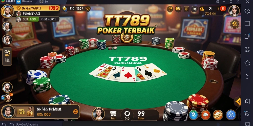 Screenshot gameplay TT789 menampilkan pemain poker yang kompetitif.