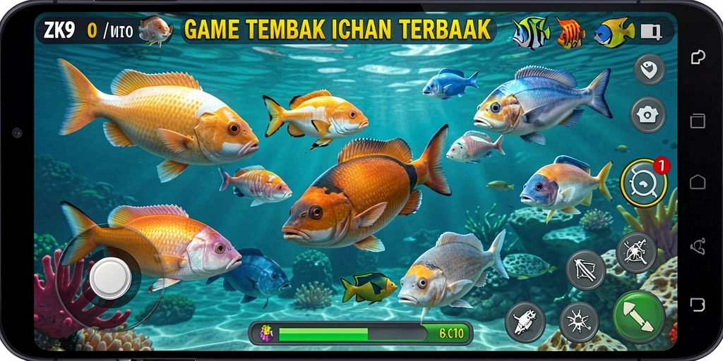 Gameplay menegangkan dalam ZK9 dengan pengalaman Tembak Ikan yang memukau.